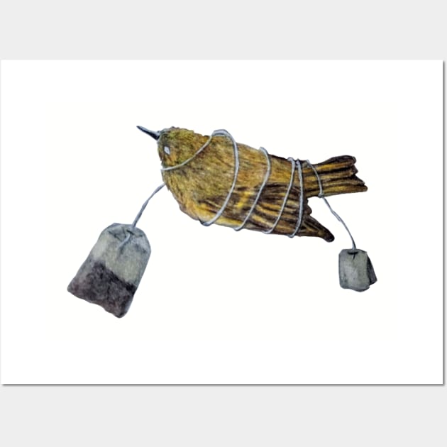 Kinglet Tea Wall Art by Animal Surrealism